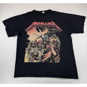 Metallica Four Horsemen Graphic Tee Large Black Band Shirt